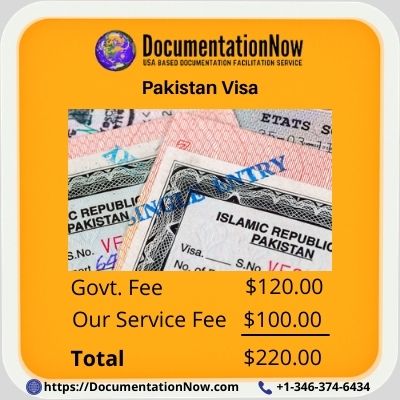 Pakistan Visa Fee